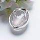 Ring with large rose quartz 'Apple blossom', silver. Rings. EdGems jewerly. My Livemaster. Фото №4