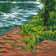 Landscape with ducks in oil paints | Classical painting. Pictures. pirogov-maxim. My Livemaster. Фото №4