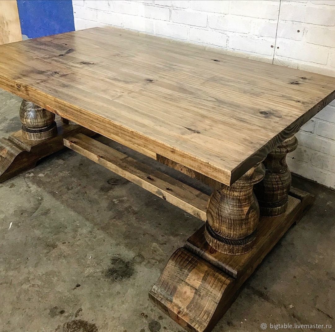 столы деревянные из массива ручной