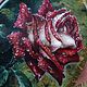 Кабошон с живописью: "Роза", Кулон, Зугдиди,  Фото №1