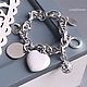 Bracelet White Heart jadeite necklace with pendants, Chain bracelet, Yaroslavl,  Фото №1