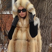 Одежда handmade. Livemaster - original item Jacket with fur Siberian red Fox. Hooded. Handmade.
