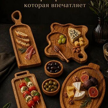 Менажница, доска для сервировки, набор деревянный 6 шт. . Посуда ручной работы - Ярмарка Мастеров Посуда ручной работы. Ярмарка Мастеров - ручная работа Менажница, доска для сервировки, набор деревянный 6 шт. Handmade.