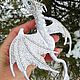 Брошь дракон,, Ice Dragon ". Брошь-булавка. Елена Мазуренко. Интернет-магазин Ярмарка Мастеров.  Фото №2