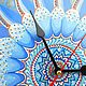 Order Wall Clock Mandala Sky in the Ocean Hand Painted. Clocks for Home (Julia). Livemaster. . Watch Фото №3