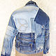Order Denim jacket Denim blue women's jacket Fashionable denim jacket. Modern and vintage embroidery. Livemaster. . Outerwear Jackets Фото №3