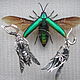 Серьги "Большие осы", wasp, nymph, оса. Серьги классические. Сергей (Жук). Ярмарка Мастеров.  Фото №6