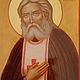Икона рукописная святой Серафим Саровский. Иконы. Иконы рукописные.. Ярмарка Мастеров.  Фото №4