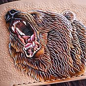 Сумки и аксессуары handmade. Livemaster - original item Bear-embossed wallet. Handmade.