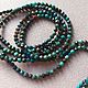 Хризоколла натуральная, 2 мм бусины огранка. Бусины. magic beads. Интернет-магазин Ярмарка Мастеров.  Фото №2