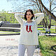 Order White jumper with an embroidered letter. CUTE-KNIT by Nata Onipchenko. Livemaster. . Jumpers Фото №3