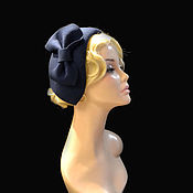Аксессуары handmade. Livemaster - original item hats: Meningitis dark blue. Handmade.