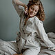 Pijama de traje de casa de lino con pantalones. Home costumes. Lula May. Интернет-магазин Ярмарка Мастеров.  Фото №2