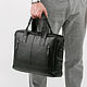 Men's business document bag A4 'Solomon' (Black), Men\'s bag, Yaroslavl,  Фото №1