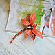 Brooch leather Dragonfly, Brooches, Noyabrsk,  Фото №1