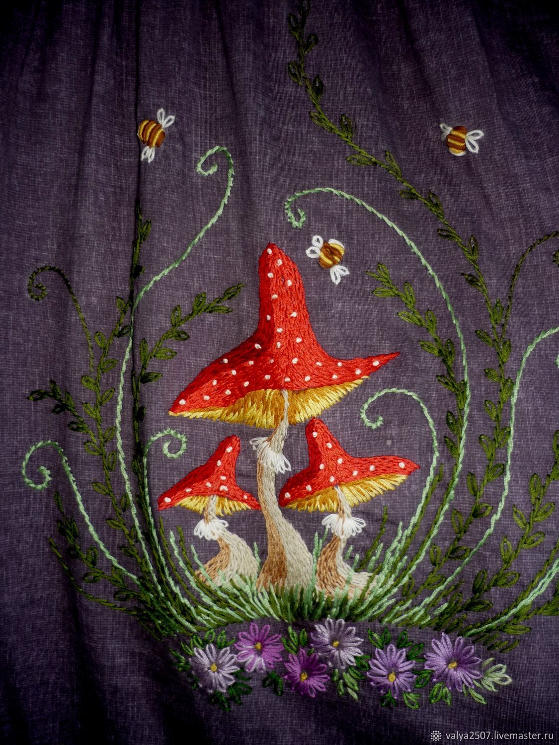 Платья: вышивка на одежде "Лесная сказка" в интернет-магазине Ярмарка ...