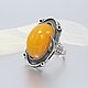 Ring amber silver 925 ALS0033. Rings. Sunny Silver. My Livemaster. Фото №5