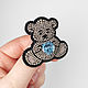 Brooch made of beads Teddy Bear with a heart, brooch bear. Brooches. Zveva. My Livemaster. Фото №4