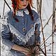 Платье в винтажном стиле Черника с молоком. Платья. Ирина Сайфийдинова (textileheart). Ярмарка Мастеров.  Фото №4