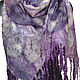 ' Lilac mist ' felted on silk, Scarves, Moscow,  Фото №1