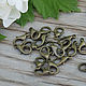 Lobster clasp 12 mm (lobster), antique bronze (10 PCs), Accessories for bags, Moscow,  Фото №1