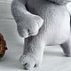 Soft toy grey plush cat scared for cat lovers. Stuffed Toys. Dingus! Funny cats and other toys. My Livemaster. Фото №4