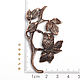 Центральный элемент 3111 (1) Шелест листвы. Фурнитура для украшений. Anna Bronze. Авторская фурнитура. Ярмарка Мастеров.  Фото №4