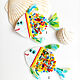 Colorful fish made of stained glass. price is for 1pc. Suspension. MyFusedGlass. Online shopping on My Livemaster.  Фото №2