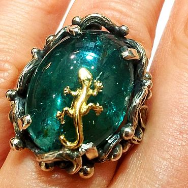 Украшения ручной работы. Ярмарка Мастеров - ручная работа Кольцо Сокровище Флюорит камень украшение. Handmade.