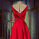 Red dress-vintage silk taffeta 'Sophie'. Dresses. Lana Kmekich (lanakmekich). Online shopping on My Livemaster.  Фото №2