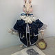 Белый Кролик Алисы, Портретная кукла, Тель-Авив,  Фото №1