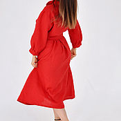Одежда ручной работы. Ярмарка Мастеров - ручная работа Dress shirt red.. Handmade.