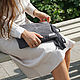 Crossbody suede clutch bag small with a chain strap over the shoulder, Crossbody bag, Moscow,  Фото №1