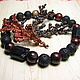 Order Tourmaline sherl bracelet, lava, red jasper Male talisman. Beautiful gifts for the good people (Alura-lights). Livemaster. . Bead bracelet Фото №3