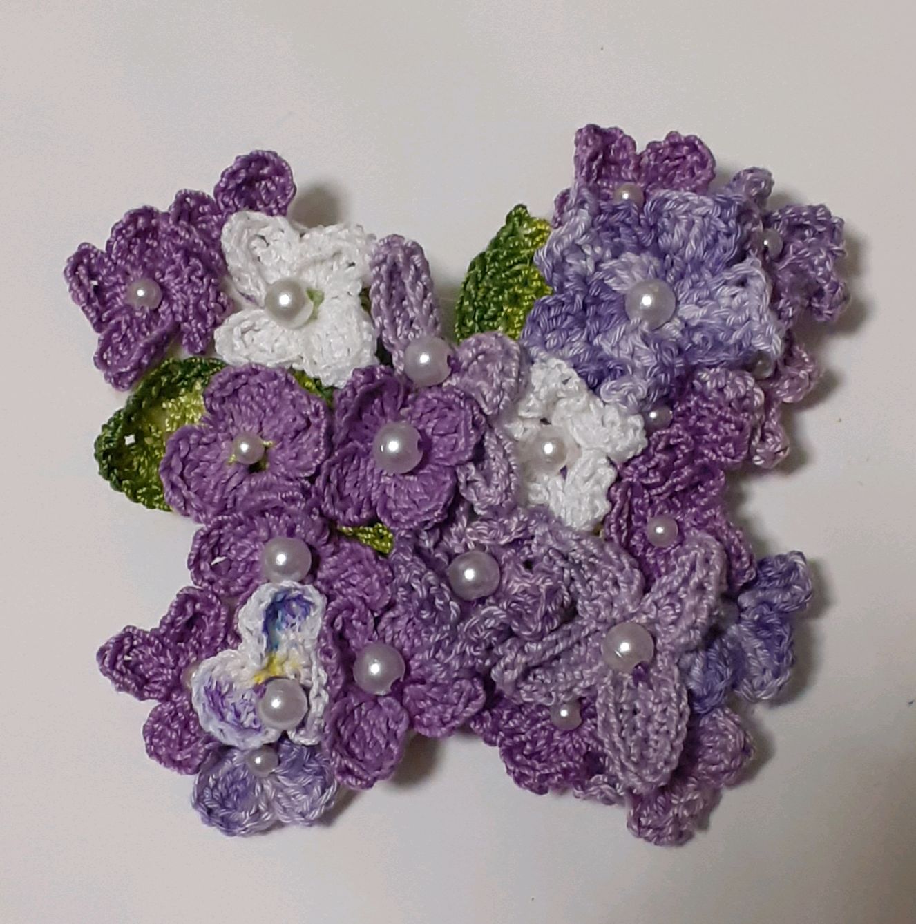 Готовое связанное брюшко бабочки