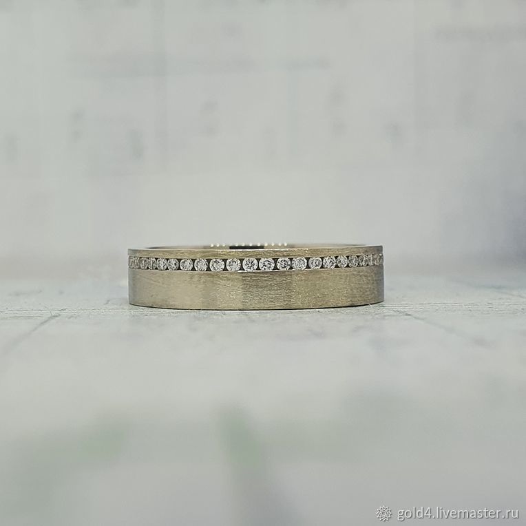 Кольцо с дорожкой бриллиантов из золота, золотое кольцо с камнями, Кольца, Москва,  Фото №1