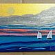Painting landscape sailboats on the water with a mini easel 'Waiting' 20h15 cm, Pictures, Volgograd,  Фото №1