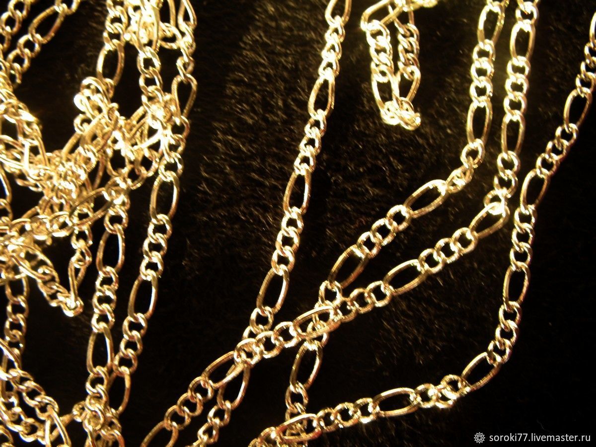 Плетение цепочек из золота фигаро