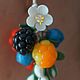 Earrings clusters with berries and flowers from polymer clay. Earrings. Marlen. My Livemaster. Фото №4
