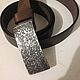 Men's leather belt / Buckle handmade, Straps, Krasnodar,  Фото №1