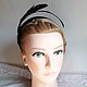 Headbands: Black velvet headband with feathers. Headband. silk fairy tale. My Livemaster. Фото №5