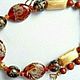 Бусы с лэмпворк ( lampwork) и яшмой  ХОХЛОМСКИЕ УЗОРЫ. Бусы. Невозможное - Возможно. Ярмарка Мастеров.  Фото №4