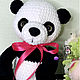 Knitted toy Panda from plush yarn Panda bear. Stuffed Toys. vyazunchiki-lz (vyazunchiki-lz). Online shopping on My Livemaster.  Фото №2