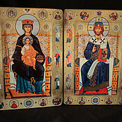 Картины и панно handmade. Livemaster - original item wedding pair. The Sovereign Mother of God and the Almighty Saved. Handmade.