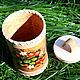Order Birch bark basket painted. A container for storing tea, salt, sugar. SiberianBirchBark (lukoshko70). Livemaster. . Jars Фото №3