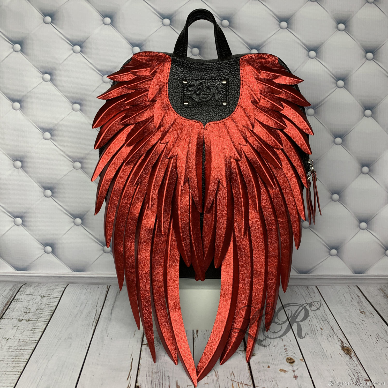 Women's leather backpack ' Red Angel', Backpacks, Moscow,  Фото №1