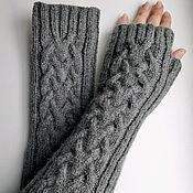 Аксессуары handmade. Livemaster - original item Fingerless gloves long knitted Elizabeth, 182. Handmade.