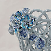 Цветы и флористика handmade. Livemaster - original item Pots of Violets are blue. Handmade.