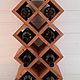 Wine shelf 'Sota' for 18 bottles. Shelves. Color Wood. My Livemaster. Фото №5