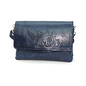Сумки и аксессуары handmade. Livemaster - original item Bags: Women`s leather blue Roxanne s74p-661 clutch bag. Handmade.
